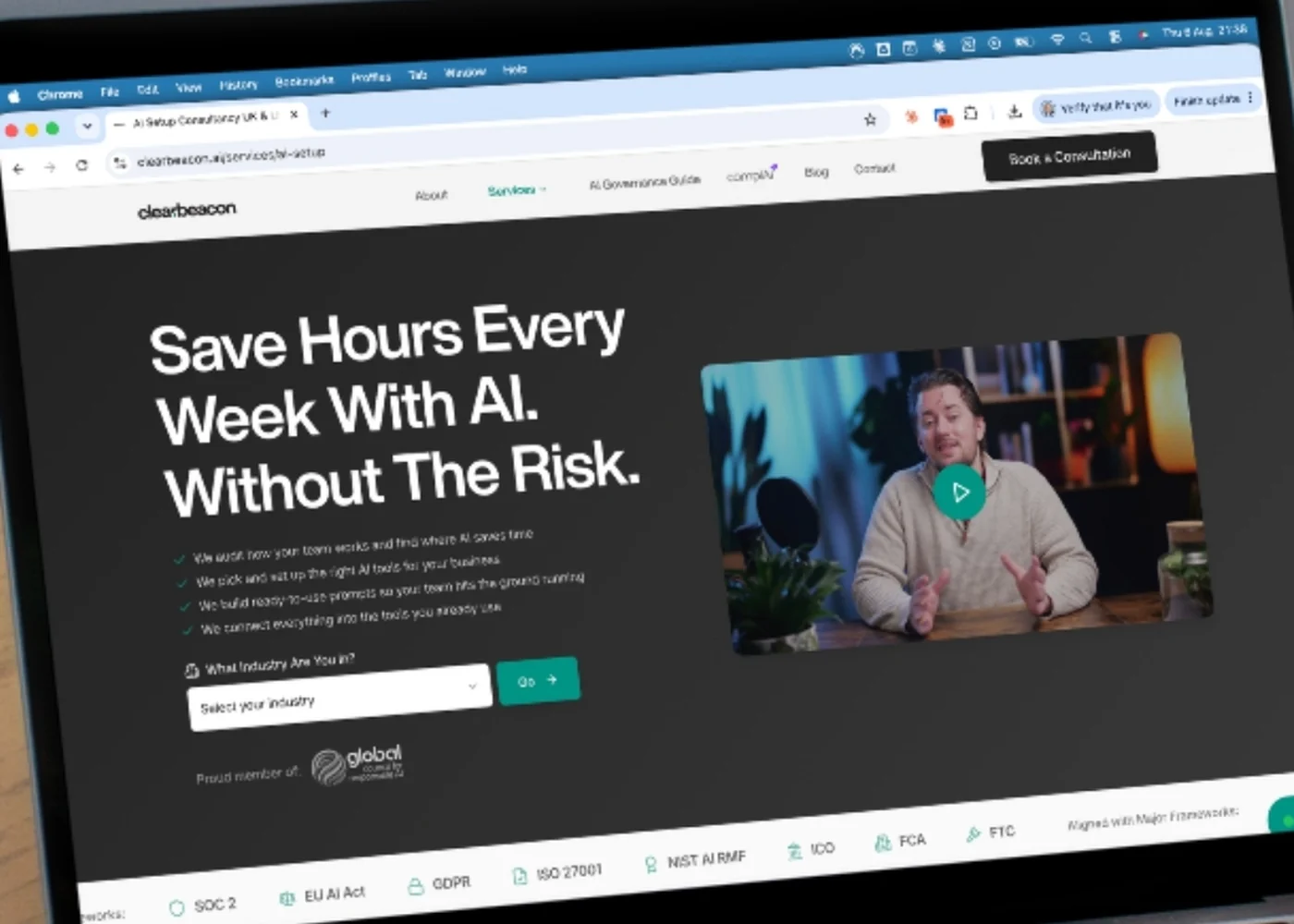 ClearBeacon AI services page, detail view